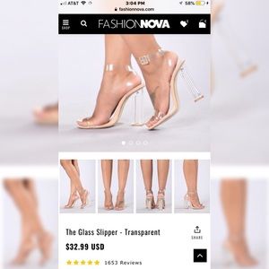 6.5 transparent strappy heels by Fashion Nova